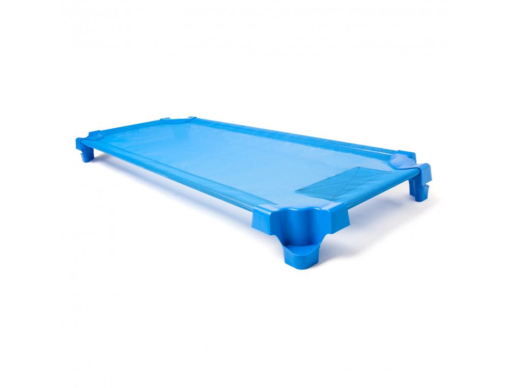 LIT MONTE LAP ASSEMBLE EMPILABLE TOILE LAVABLE       CERTIFIEE M2 TISSU RENFORCE   130CM COLORIS BLEU