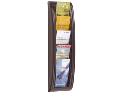 PRSENTOIR PAPERFLOW QUICK FIT SYSTEM POLYSTYRNE PAISSEUR 20MM CAPACIT 200F 65X18X9.5CM COLORIS NOIR