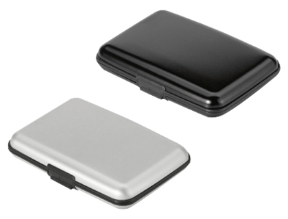 PORTE-CARTES DE VISITE VGA ALUMINIUM NOIR ROUGE PAPIER