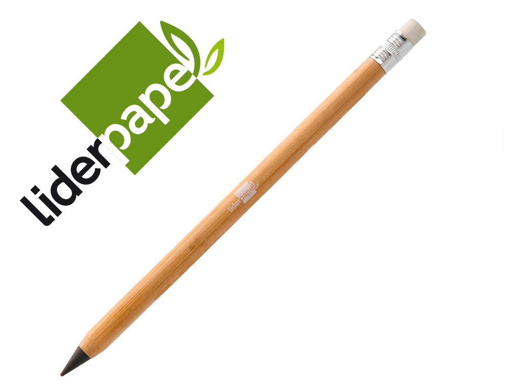 CRAYON A PAPIER LIDERPAPEL CORPS EN BAMBOU POINTE        GRAPHITE HB AVEC GOMME