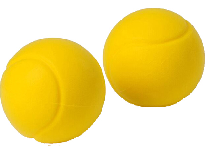 BALLE DE TENNIS PLASTICO ROTOTECH BALL SOFT EN MOUSSE DIAMTRE 70MM 15G COLORIS JAUNE LOT DE 2 UNITS