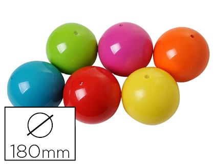 BALLE SCOLAIRE PLASTICO ROTOTECH EN PVC GONFLABLE UNIE LISSE DIAMTRE 180MM 100G
