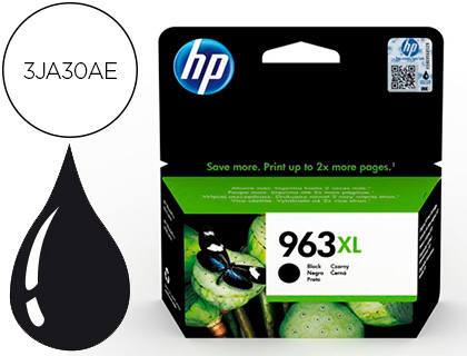 CARTOUCHE HP JET ENCRE 963 XL OFFICEJET PRO 9010 - 9020 /   9022 / 9023 / 9025 2000 PAGES NOIR