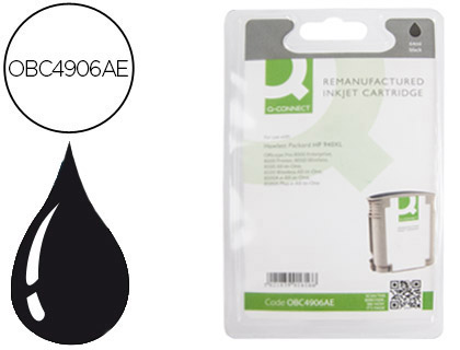 CARTOUCHE Q-CONNECT JET D'ENCRE COMPATIBLE IMPRIMANTES HP C4906AE COULEUR NOIR 2200P